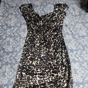 Stop Staring Leopard Dress Wiggle Large